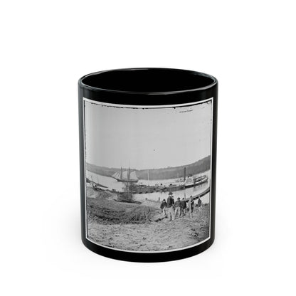 City Point, Va., Vicinity. Medical Supply Boat Planter At General Hospital Wharf On The Appomattox (U.S. Civil War) Black Coffee Mug