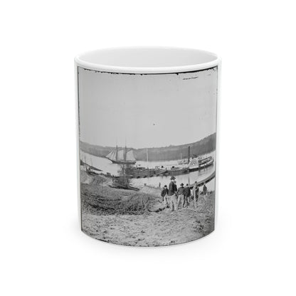 City Point, Va., Vicinity. Medical Supply Boat Planter At General Hospital Wharf On The Appomattox (U.S. Civil War) White Coffee Mug