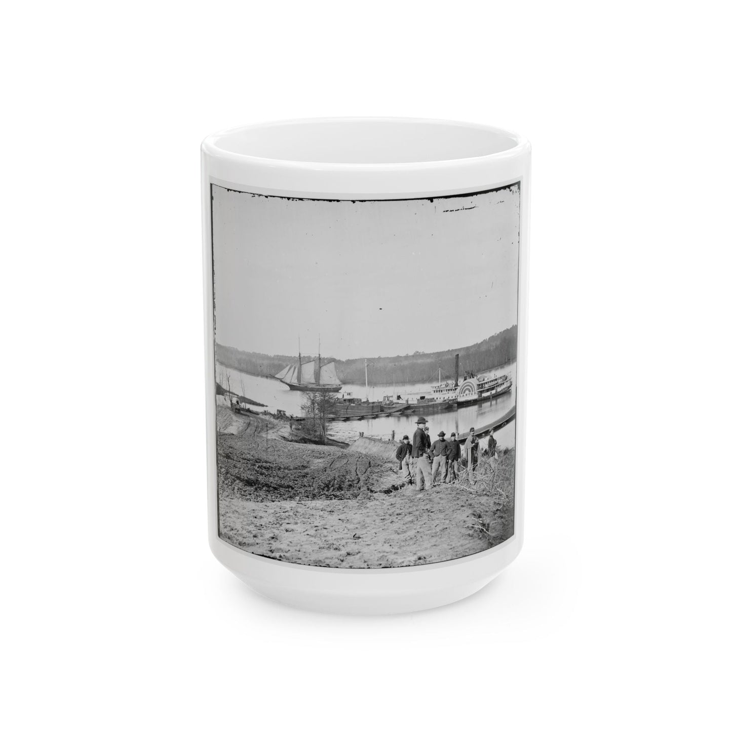 City Point, Va., Vicinity. Medical Supply Boat Planter At General Hospital Wharf On The Appomattox (U.S. Civil War) White Coffee Mug