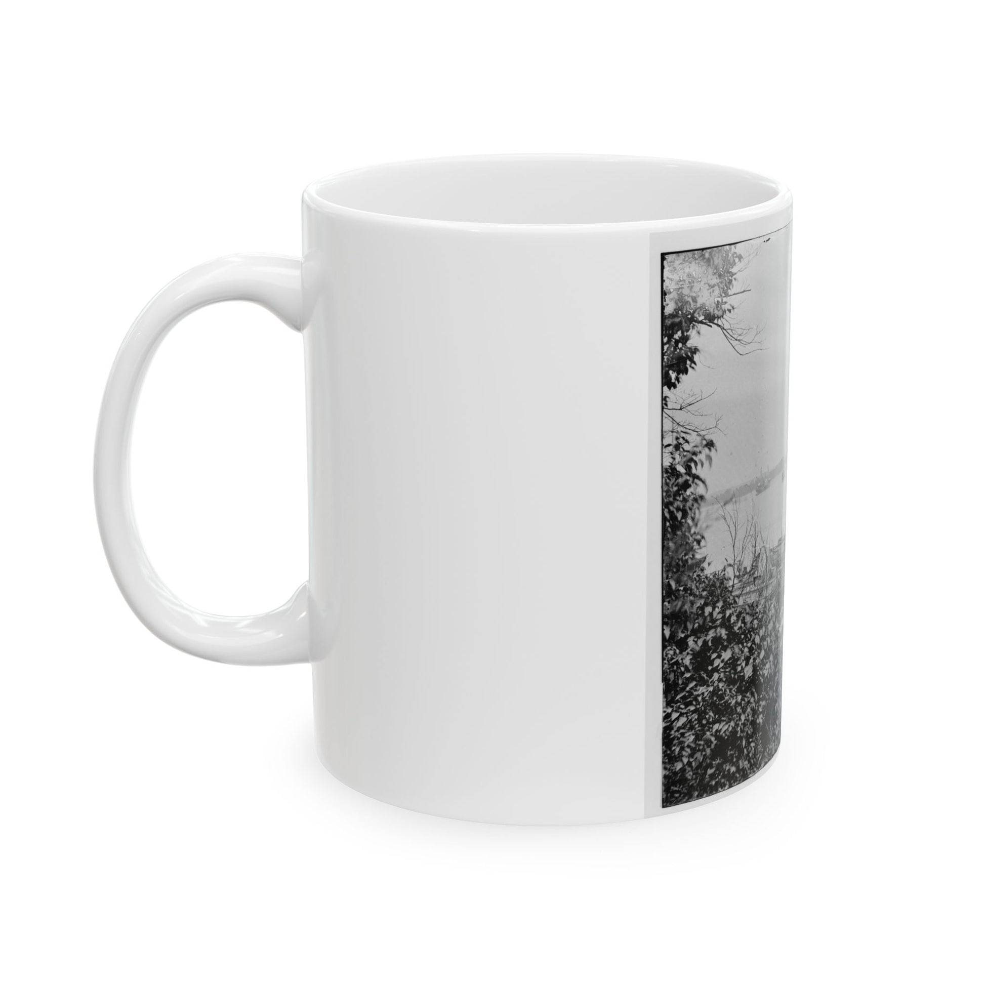 City Point, Va. View Of Waterfront With Federal Supply Boats (U.S. Civil War) White Coffee Mug-The Sticker Space