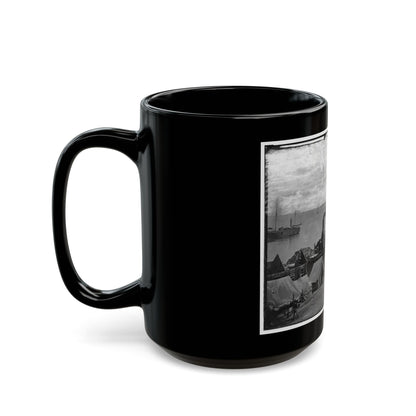 City Point, Va. Wharves After The Explosion Of Ordnance Barges On August 4, 1864 (U.S. Civil War) Black Coffee Mug