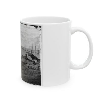 City Point, Va. Wharves After The Explosion Of Ordnance Barges On August 4, 1864 (U.S. Civil War) White Coffee Mug