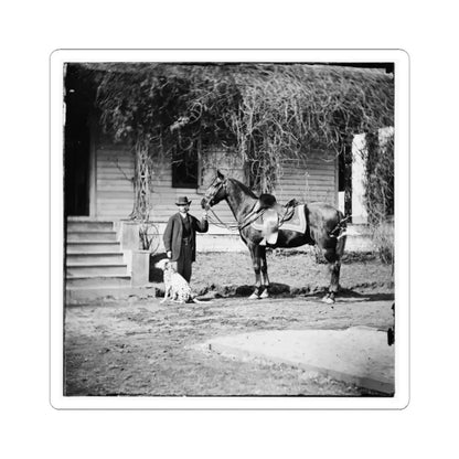 City Point, Virginia. Gen. Rufus Ingalls' Horse and Dog (U.S. Civil War) STICKER Vinyl Kiss-Cut Decal 2 Inch White - The Sticker Space