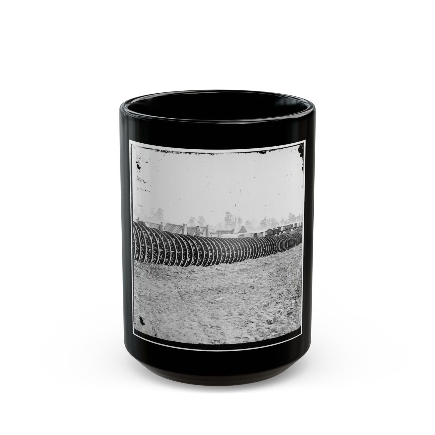 City Point, Virginia (Vicinity). Park Of Army Wagon Wheels (U.S. Civil War) Black Coffee Mug