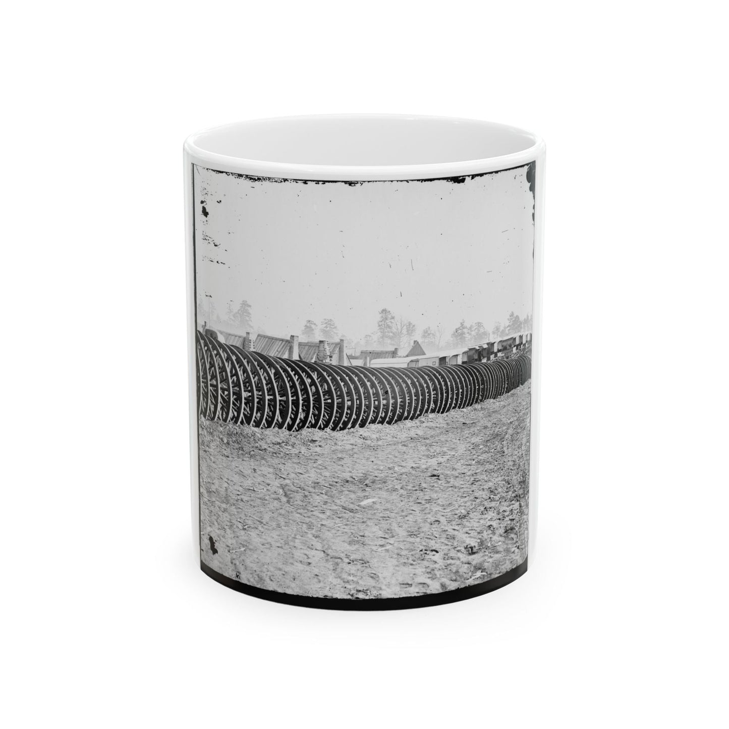 City Point, Virginia (Vicinity). Park Of Army Wagon Wheels (U.S. Civil War) White Coffee Mug