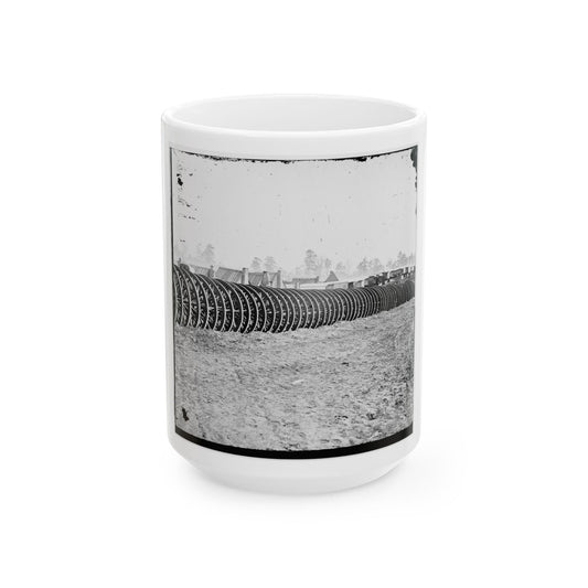 City Point, Virginia (Vicinity). Park Of Army Wagon Wheels (U.S. Civil War) White Coffee Mug