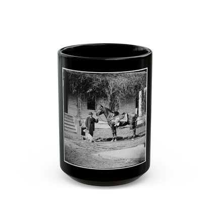 City Point, Virginia. Gen. Rufus Ingalls' Horse And Dog (U.S. Civil War) Black Coffee Mug