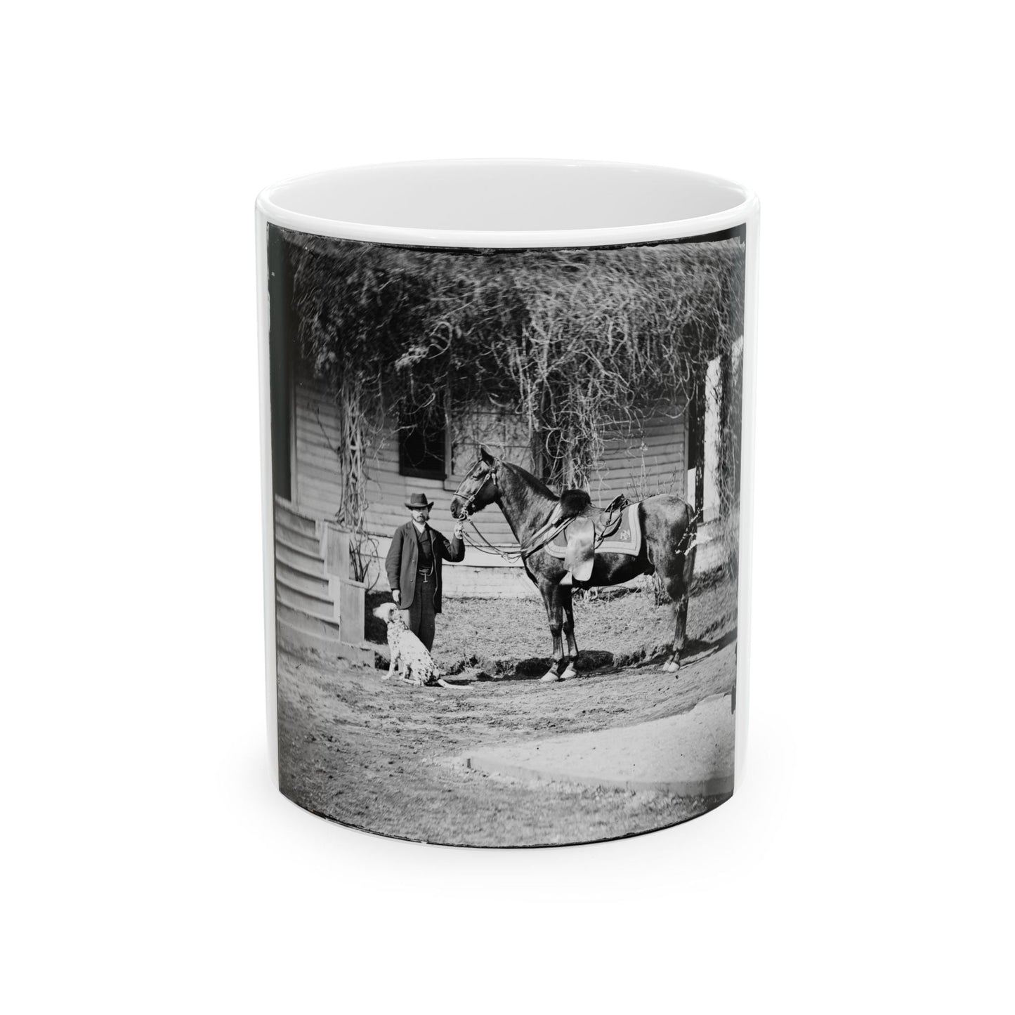 City Point, Virginia. Gen. Rufus Ingalls' Horse And Dog (U.S. Civil War) White Coffee Mug