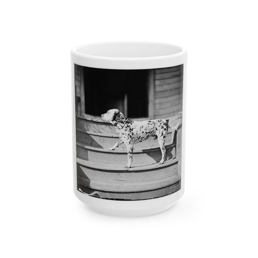 City Point, Virginia. General Rufus Ingall's Coach Dog (U.S. Civil War) White Coffee Mug