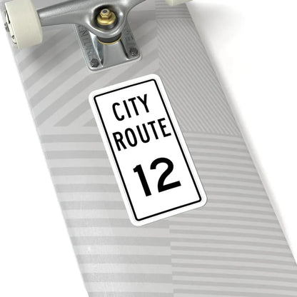 City Route 12 Fremont Ohio (Ohio) (Road Sign) STICKER Vinyl Kiss-Cut Decal - The Sticker Space