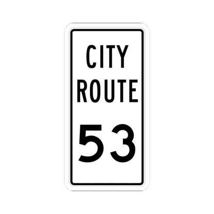 City Route 53 Fremont Ohio (Ohio) (Road Sign) STICKER Vinyl Kiss-Cut Decal 3 Inch White - The Sticker Space