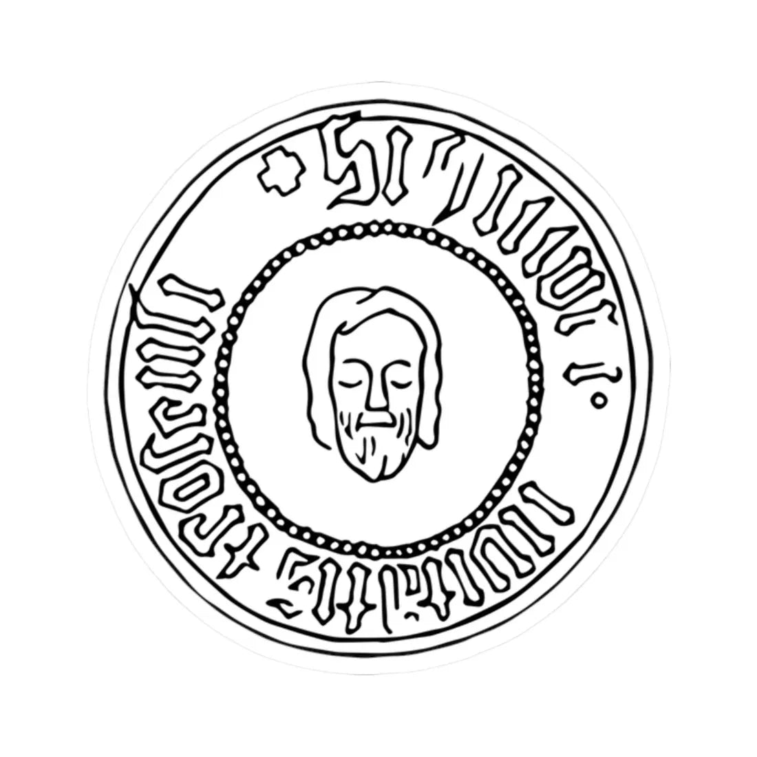 City seal of Trakai 1491 (Lithuania) (Coat of Arms) STICKER Vinyl Kiss-Cut Decal 2 Inch White - The Sticker Space