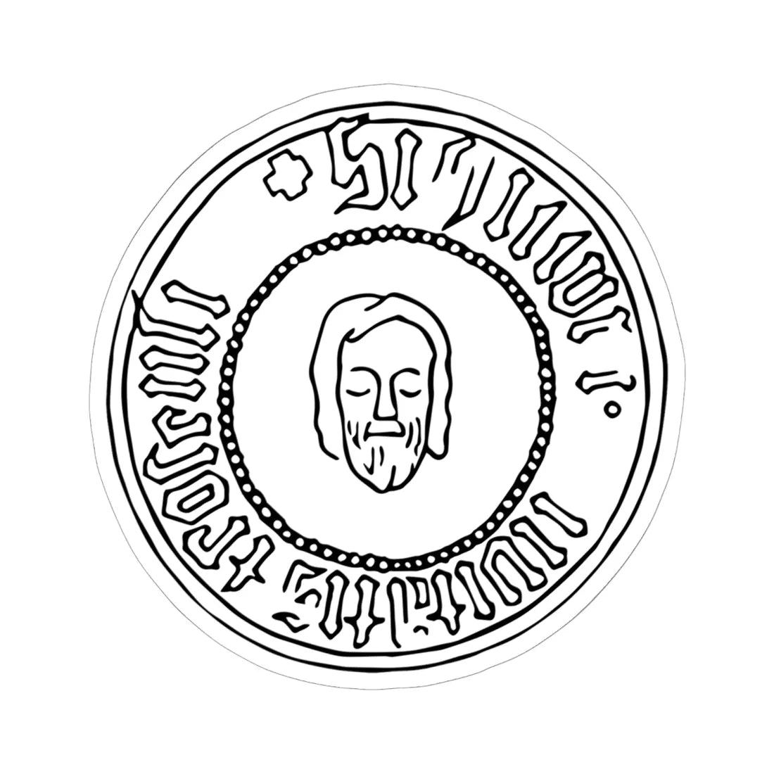 City seal of Trakai 1491 (Lithuania) (Coat of Arms) STICKER Vinyl Kiss-Cut Decal 6 Inch White - The Sticker Space