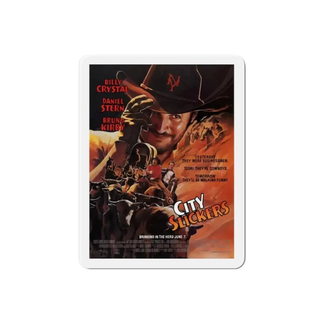 City Slickers 1991 Movie Poster Refrigerator Magnet - The Sticker Space
