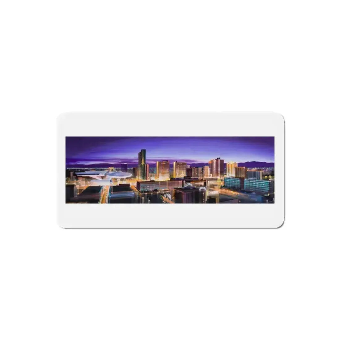 Cityscape (Magazine Illustration) Refrigerator Magnet 6 Inch Die-Cut - The Sticker Space