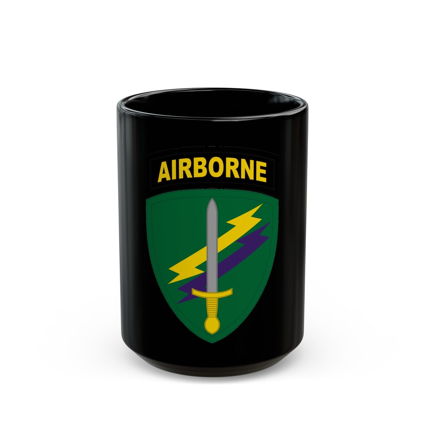 Civil Affairs and Psychological Operations Command Airborne (U.S. Army) Black Coffee Mug-15oz-The Sticker Space