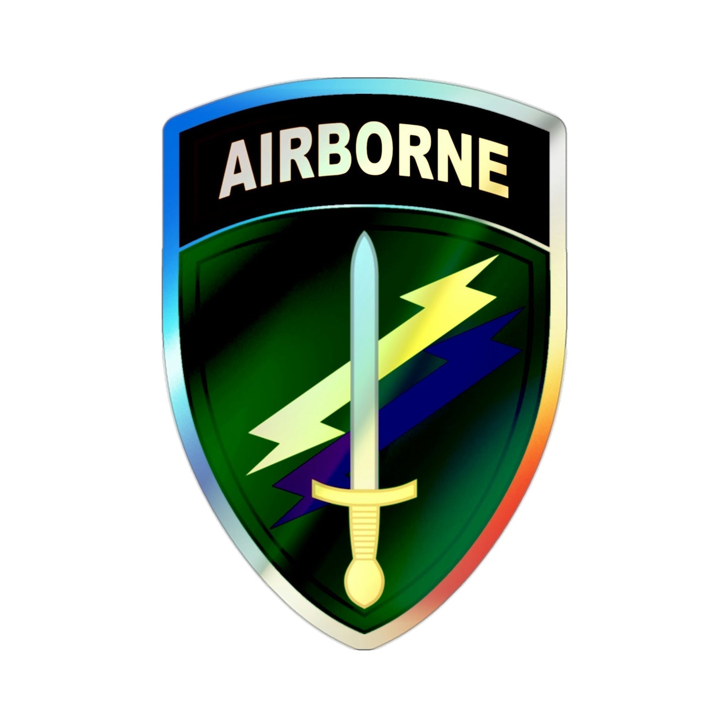 Civil Affairs and Psychological Operations Command Airborne (U.S. Army) Holographic STICKER Die-Cut Vinyl Decal-2 Inch-The Sticker Space