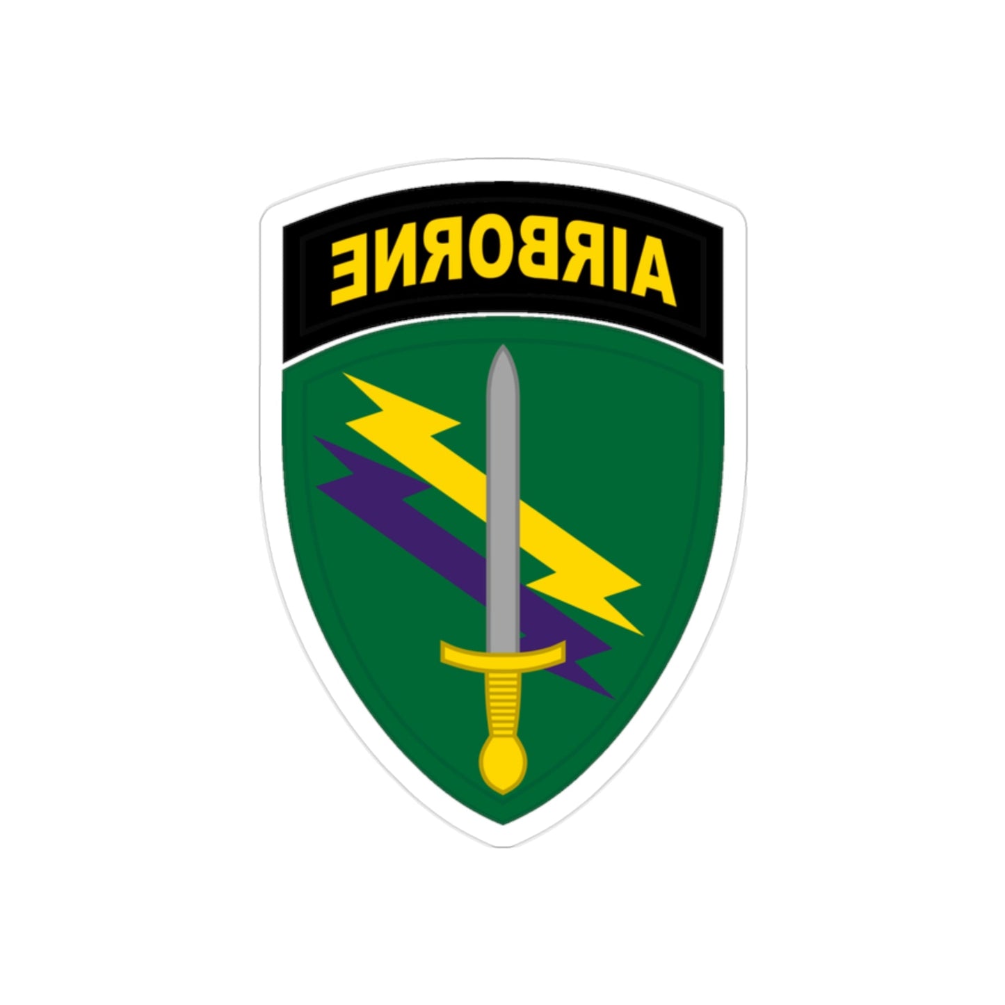 Civil Affairs and Psychological Operations Command Airborne (U.S. Army) REVERSE PRINT Transparent STICKER-2" × 2"-The Sticker Space