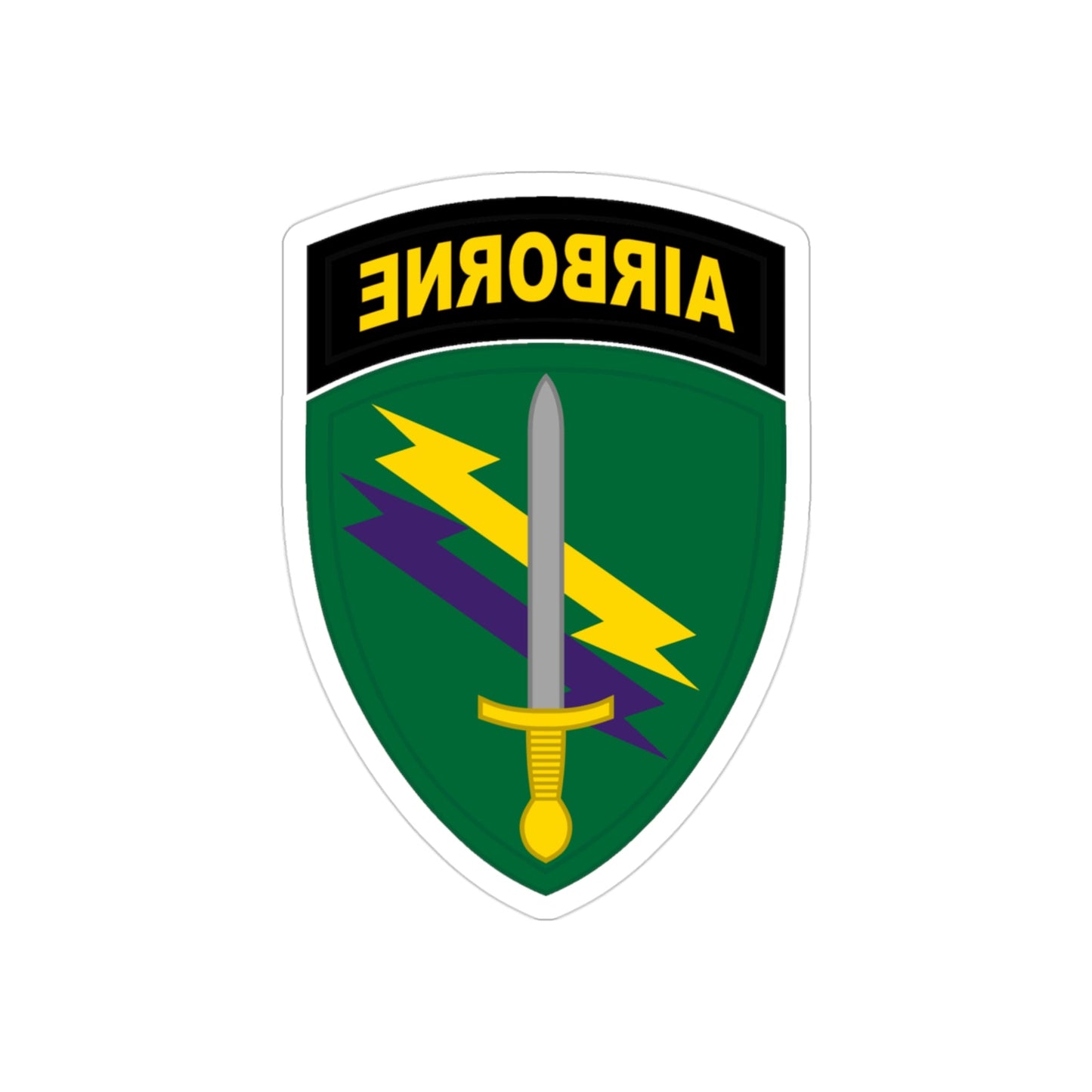 Civil Affairs and Psychological Operations Command Airborne (U.S. Army) REVERSE PRINT Transparent STICKER-3" × 3"-The Sticker Space