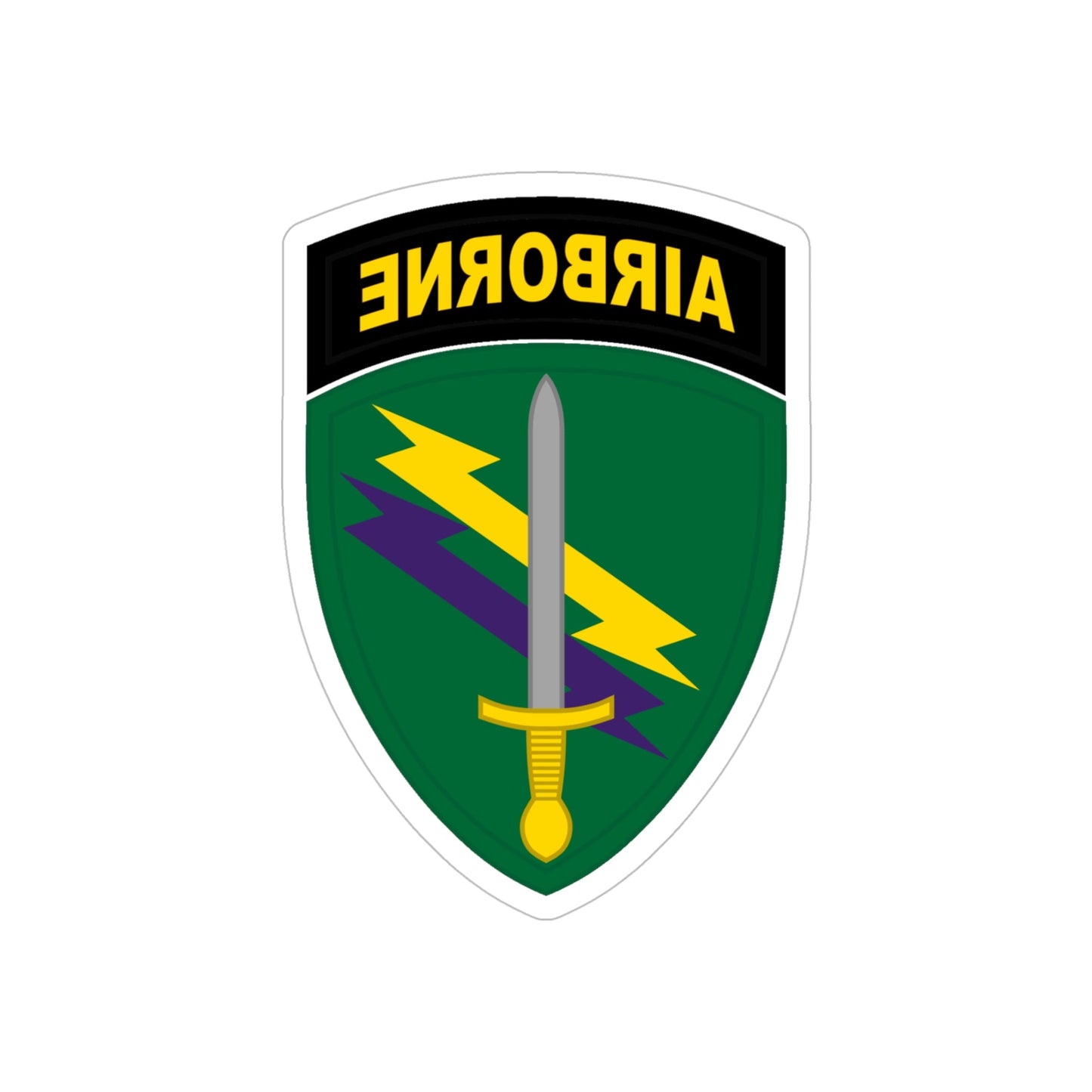 Civil Affairs and Psychological Operations Command Airborne (U.S. Army) REVERSE PRINT Transparent STICKER-5" × 5"-The Sticker Space