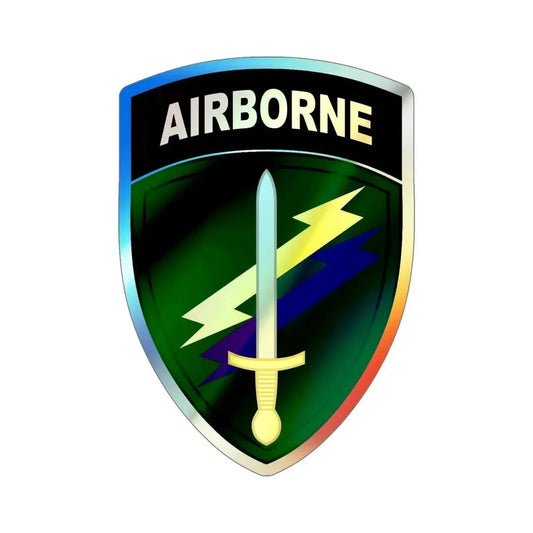 Civil Affairs and Psychological Operations Command Airborne (U.S. Army) Holographic STICKER Die-Cut Vinyl Decal 6 Inch Holographic - The Sticker Space