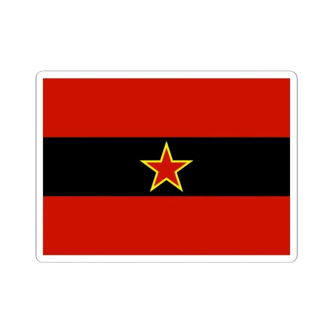 Civil Ensign of Albania 1945-1992 (Albania) STICKER Vinyl Kiss-Cut Decal 2 Inch White - The Sticker Space