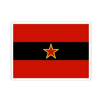 Civil Ensign of Albania 1945-1992 (Albania) STICKER Vinyl Kiss-Cut Decal 2 Inch White - The Sticker Space