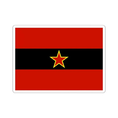 Civil Ensign of Albania 1945-1992 (Albania) STICKER Vinyl Kiss-Cut Decal 6 Inch White - The Sticker Space
