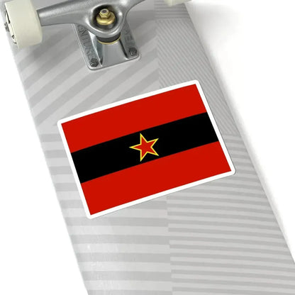 Civil Ensign of Albania 1945-1992 (Albania) STICKER Vinyl Kiss-Cut Decal - The Sticker Space