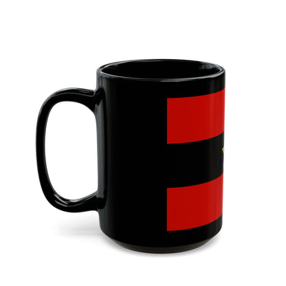 Civil Ensign of Albania 1945 to 1992 - Black Coffee Mug-The Sticker Space