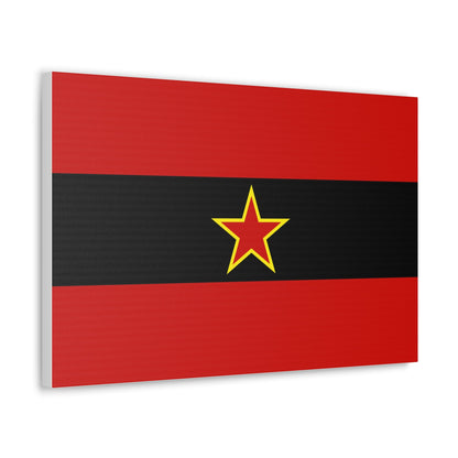 Civil Ensign of Albania 1945 to 1992 - Canvas Wall Art-The Sticker Space