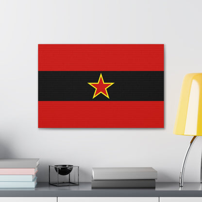 Civil Ensign of Albania 1945 to 1992 - Canvas Wall Art-The Sticker Space