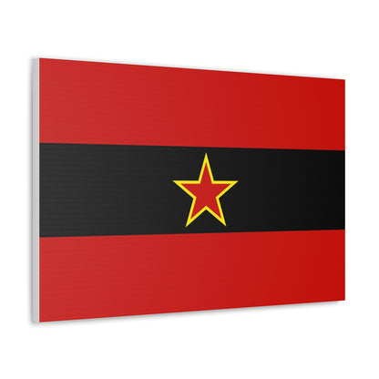 Civil Ensign of Albania 1945 to 1992 - Canvas Wall Art-The Sticker Space