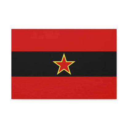 Civil Ensign of Albania 1945 to 1992 - Canvas Wall Art 18″ x 12″ 1.25" - The Sticker Space