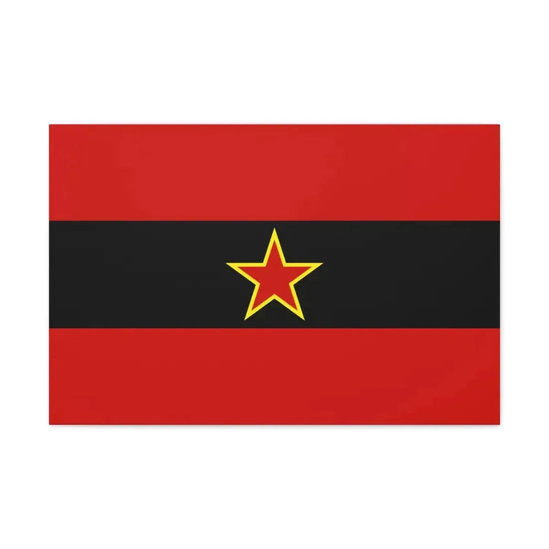 Civil Ensign of Albania 1945 to 1992 - Canvas Wall Art 30" x 20" 1.25" - The Sticker Space