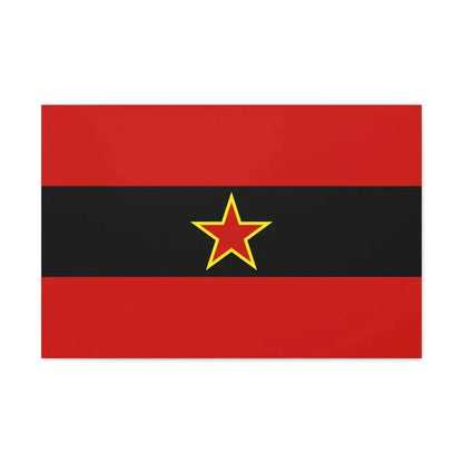 Civil Ensign of Albania 1945 to 1992 - Canvas Wall Art 30" x 20" 1.25" - The Sticker Space