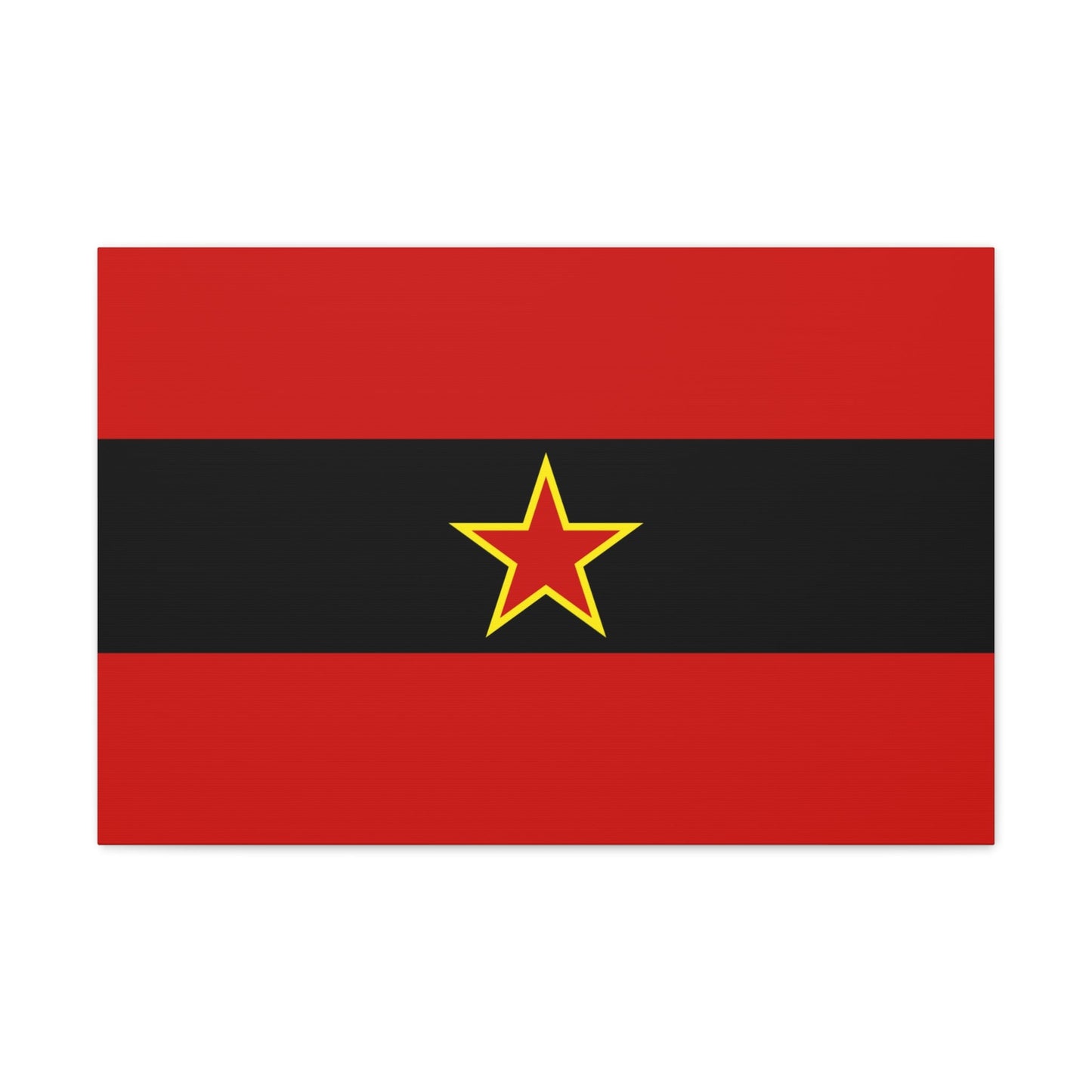 Civil Ensign of Albania 1945 to 1992 - Canvas Wall Art-30" x 20"-The Sticker Space