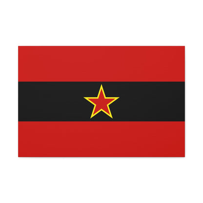 Civil Ensign of Albania 1945 to 1992 - Canvas Wall Art-30" x 20"-The Sticker Space