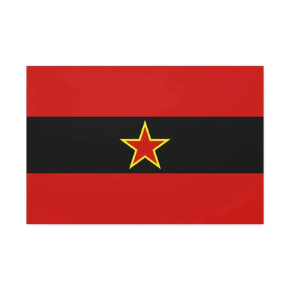 Civil Ensign of Albania 1945 to 1992 - Canvas Wall Art 36" x 24" 1.25" - The Sticker Space