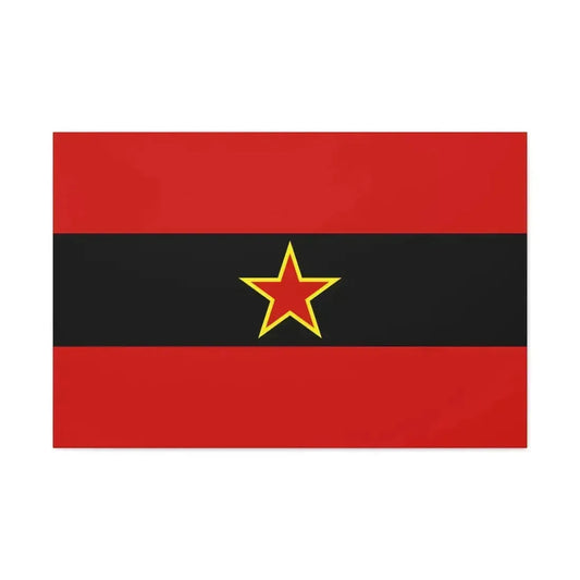 Civil Ensign of Albania 1945 to 1992 - Canvas Wall Art 36" x 24" 1.25" - The Sticker Space