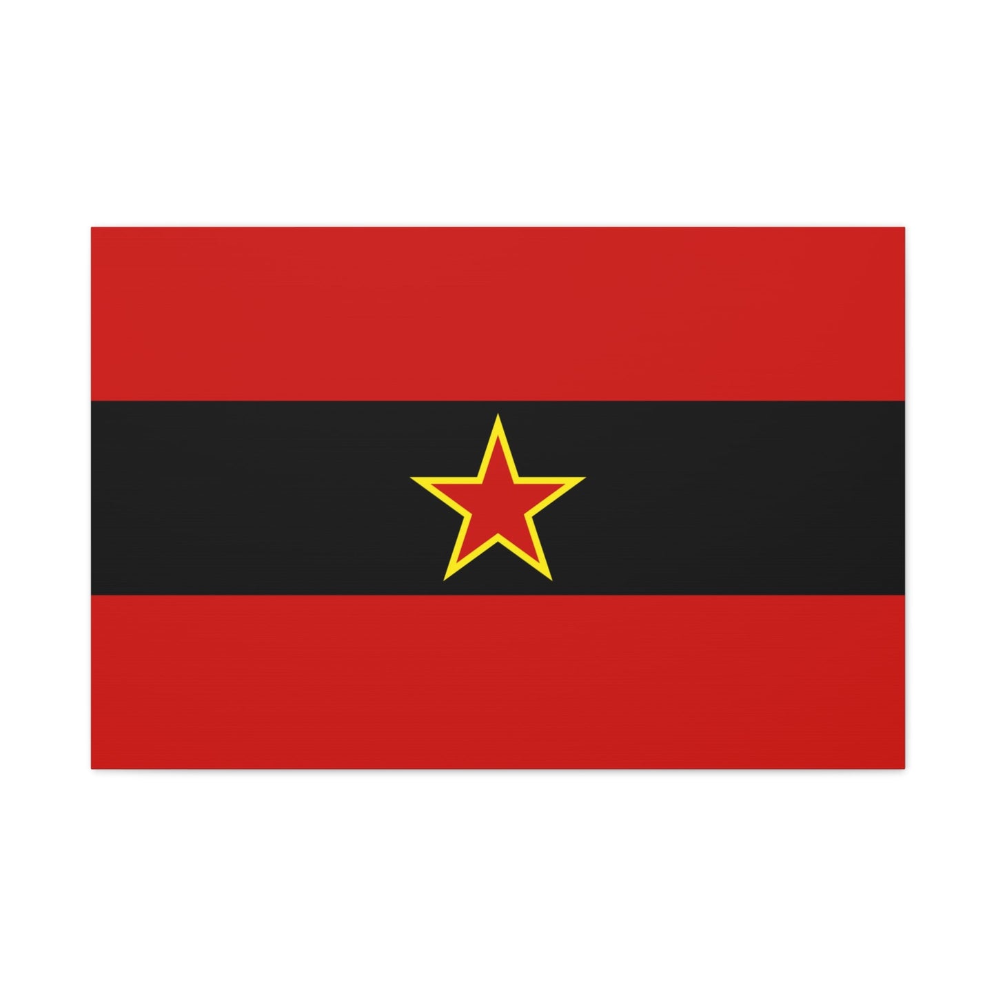 Civil Ensign of Albania 1945 to 1992 - Canvas Wall Art-36" x 24"-The Sticker Space