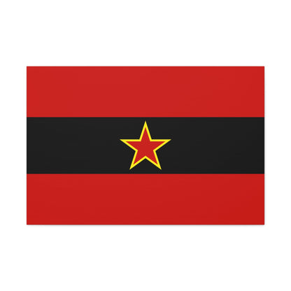 Civil Ensign of Albania 1945 to 1992 - Canvas Wall Art-36" x 24"-The Sticker Space