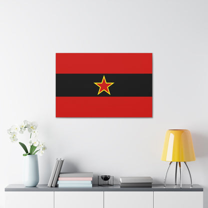 Civil Ensign of Albania 1945 to 1992 - Canvas Wall Art-The Sticker Space