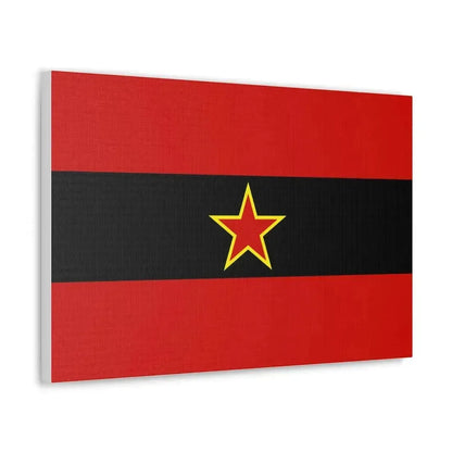 Civil Ensign of Albania 1945 to 1992 - Canvas Wall Art - The Sticker Space