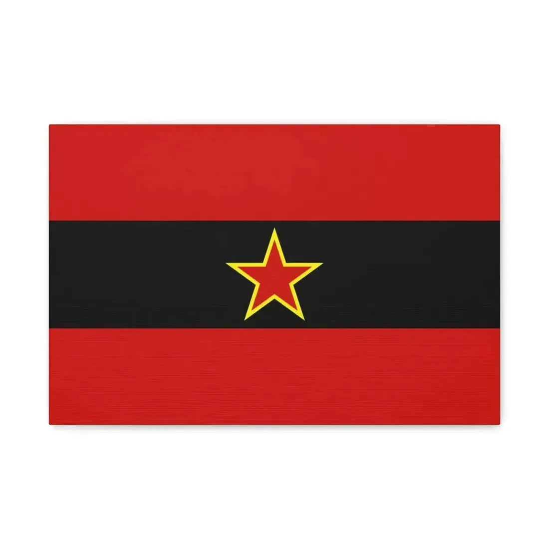 Civil Ensign of Albania 1945 to 1992 - Canvas Wall Art - The Sticker Space