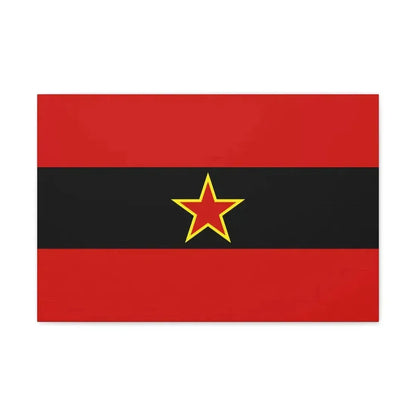 Civil Ensign of Albania 1945 to 1992 - Canvas Wall Art - The Sticker Space