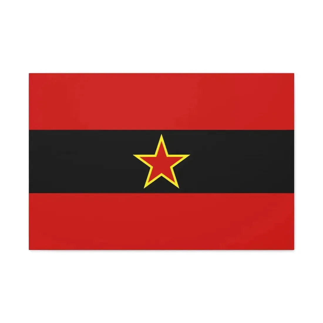 Civil Ensign of Albania 1945 to 1992 - Canvas Wall Art - The Sticker Space