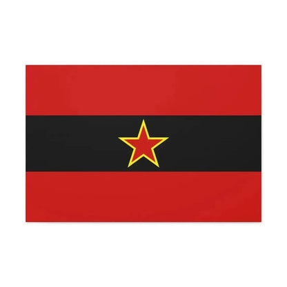 Civil Ensign of Albania 1945 to 1992 - Canvas Wall Art - The Sticker Space