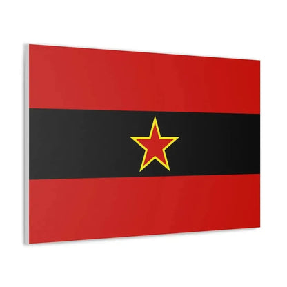 Civil Ensign of Albania 1945 to 1992 - Canvas Wall Art - The Sticker Space