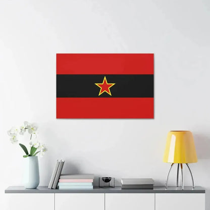 Civil Ensign of Albania 1945 to 1992 - Canvas Wall Art - The Sticker Space